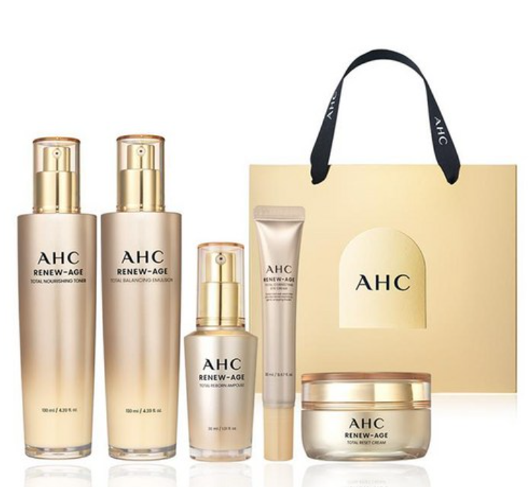 부모님 선물로 강력 추천! AHC 리뉴에이지                   토탈 4종 기프트 세트 내돈내산 후기