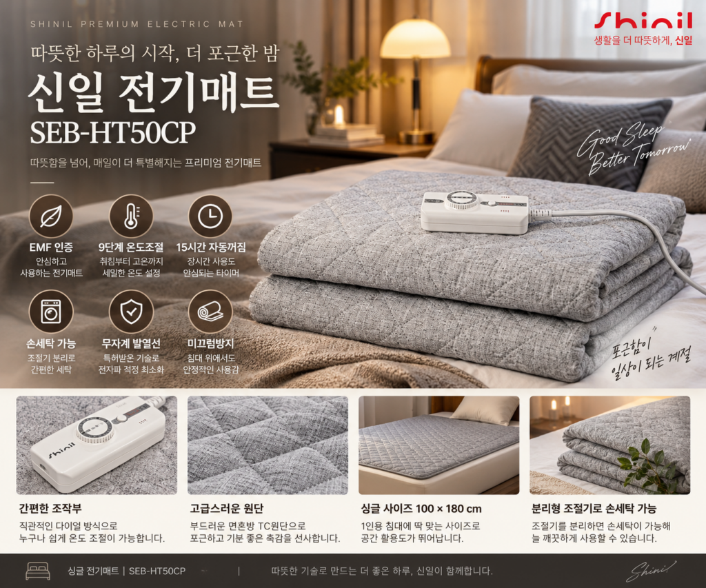 신일 전기매트 SEB-HT50CP 소모품 교체주기와 비교 포인트 제품 이미지